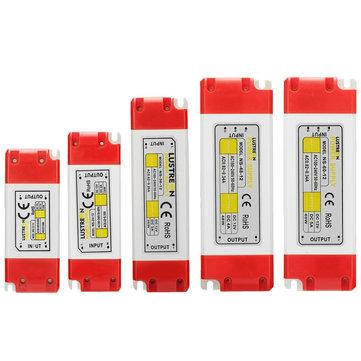 LUSTREON 12 واط 24 واط 36 واط 48 واط 60 واط ac100-240v إلى dc12v ليد سائق امدادات الطاقة محول محول 