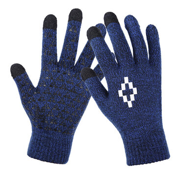 Heren Fleece Thicken Touchscreen Handschoenen voor fietsen Texting