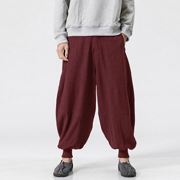 Hommes&nbsp;100%&nbsp;Coton&nbsp;Lâche&nbsp;S-5XL&nbsp;Confortable Bagggy Harem Pantalon
