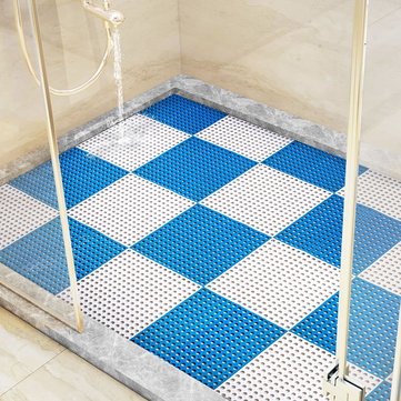 Solid Pvc Handmade Stitching Hollow Non Slip Floor Mat Bathroom