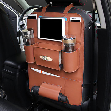 Wielofunkcyjny PU Leather Car Back Seat Storage Bag Multi Pocket Phone Cup Holder Organizer 