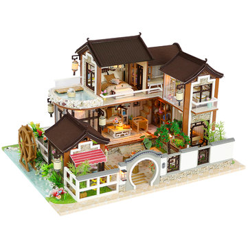 Casa de muñecas accesorios muebles miniaturas madera salón 5 piezas 8126