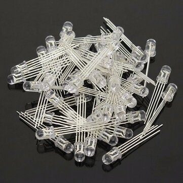 50pcs LED RGB Common Cathode 4 Broches F5 5MM Diode