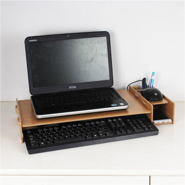 Portátil De Madeira Stand Desktop Riser Armazenamento Organizador Desktop Riser Armazenamento Organizador