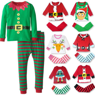Inverno Natale bambini capretti del bambino bambini del cotone xmas Santa doni tuta pigiama nightwear dormono biancheria da letto