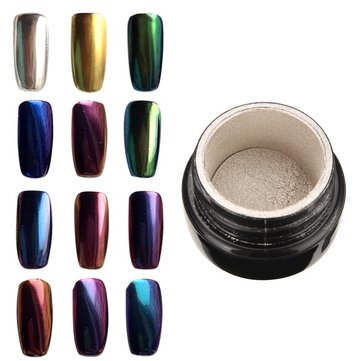 10 couleurs au choix magique effet miroir chrome additif poudre pigment m&eacute;tallique nail art