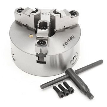 SANOU K11-160A Torno Mandril 3 Mandíbula 160mm Self Centralização & Reversível Mandíbula Torno Peças