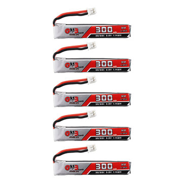 5Pcs Gaoneng GNB 3.8V 300mAh 30C 1S Lipo Battery PH2.0 Plug for Happymodel Mobula7 Happymodel Mobula6 Eachine Beta FPV