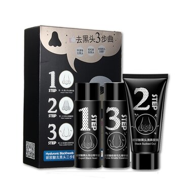 هيالورونيك البثرة إزالة قناع الوجه الأنف حب الشباب تقشير قبالة أقنعة الكربون مجموعة