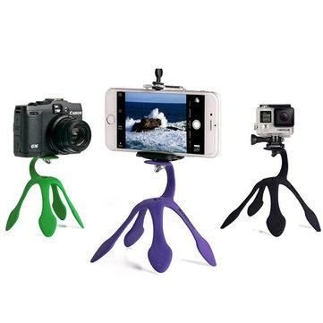 Mini Trip&eacute; Montagem de Titular Suporte Flex&iacute;vel Port&aacute;til para iPhone Smartphone Gopro Sjcam Xiaomi Yi