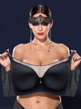 Plus Size Seamless Wireless Raccogliere il reggiseno sottile