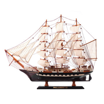 48cm Wooden Sailboat Ship Model Building Sailing Display Scale Boat Decor 48cm Wooden Sailboat Ship Model Building Sailing Display Scale Boat Decor
