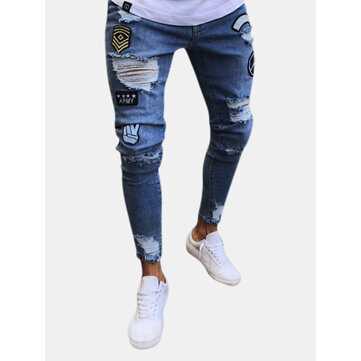 Stylowe jeansy skinny hip hop