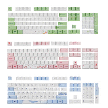 108 Key Light Sublimation PBT Keycaps OEM Profile Keycap Set for Mechanical Gaming Keyboard