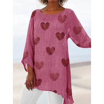 Chemisier décontracté à manches irrégulières pour femmes