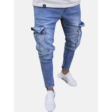 Pantalon&nbsp;en&nbsp;denim&nbsp;décontracté&nbsp;pour&nbsp;jeans avec poches