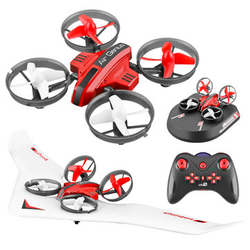 L6082 DIY All in One Air Genius Drone 3-Mode With Fixed Wing Glider Attitude Hold RC Quadcopter RTF