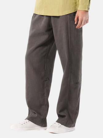 Мужские&nbsp;случайные&nbsp;сплошной&nbsp;цвет&nbsp;мешковатые&nbsp;свободные эластичные брюки