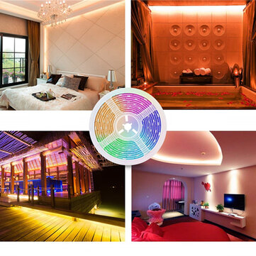 2m 3m 5m 10m Non Waterproof Smd2835 Rgb Led Strip Light 24keys Remote Control Outdoor Indoor Ktv Hotel Dc12v