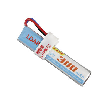 LDARC 2S 7.6V 300mAh 80C / 160C HV 4.35V Lipo Battery with XH 2.54 Balance Plug for RC Drone FPV Racing