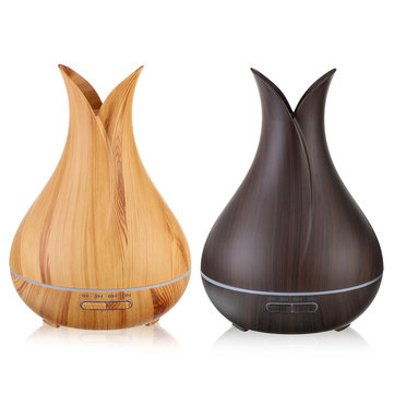 400lML Electric Wood Grain Time Mode Cool Mist Humidifier Aroma Essential Oil Diffuser LED lights Aroma Humidifier