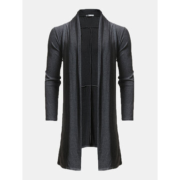 Mittellange, drapierte Wolljacke