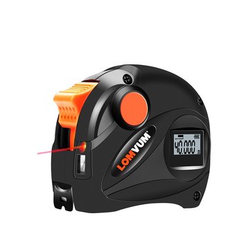 30M Rechargeable Laser Level Tape Measure 2 in 1 USB Charging Tape with LCD Display 16FT/5M Digital Tape