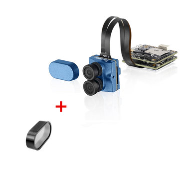 Blue Caddx Tarsier 4K 30fps 1200TVL Dual Lens Super WDR WiFi Mini FPV Camera +Caddx Tarsier ND Filter UV Lens