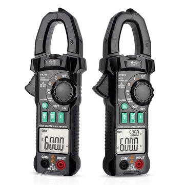 FUYI FY219 Double Display AC/DC True RMS Digital Clamp Meter Portable Multimeter Voltage Current Meter Inrush Current V.F.C Frequency Conversion Low Impedance Voltage Measurement