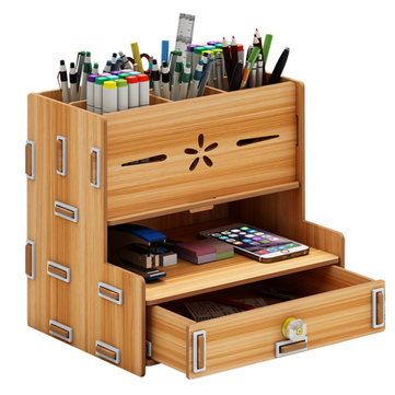 Multifunctional Storage Box Desk Personalized Decoration Wooden