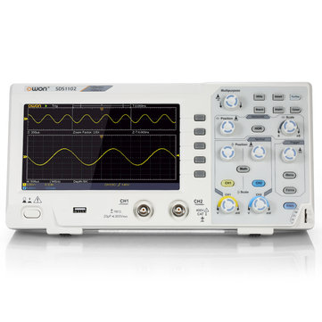 SDS1102 2CH 100MHz 1GS/s 7" LCD Display Oscilloscope Oscillometer Digital Storage Oscilloscope Logic Analyzer