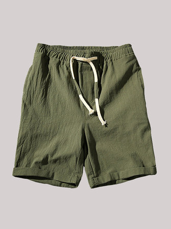 Mens Summer Breathable Drawstring Casual Shorts
