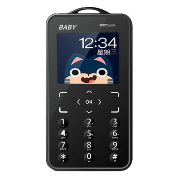 KUH T5 1,77 Cal 500 mAh Bluetooth Dialer Radio FM Czarna lista Najmniejszy telefon z kartą mini dla dzieci