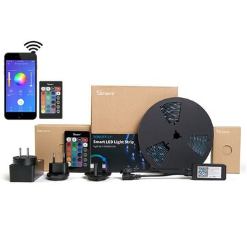 SONOFF L1 Dimbaar IP65 2M 5M Smart WiFi RGB LED-strip Lichtset Werk met Amazon van Amazon Google Home