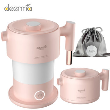 Deerma DEM-DH200 600W Portable Travel Folding Electric Kettle 304 Stainless Steel Liner 1L Capacity
