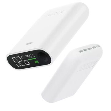 Smartmi PM2.5 Air Detector Portable Sensitive Mijia Air Quality Tester LED Screen Three-color Digital Indicator One-button Operation High Precision Laser Sensor Rechargeable Lithium Battery - White