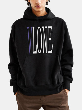 メンズの新しいプルオーバーフリースセーター潮ブランドヒップホップフード付き