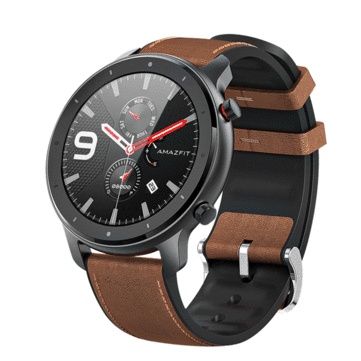 Amazfit GTR 47 MM AMOLED Relógio Inteligente GPS + GLONASS 12 Sports Mode 5ATM Pulseira Versão Internacional de xiaomi Eco-System