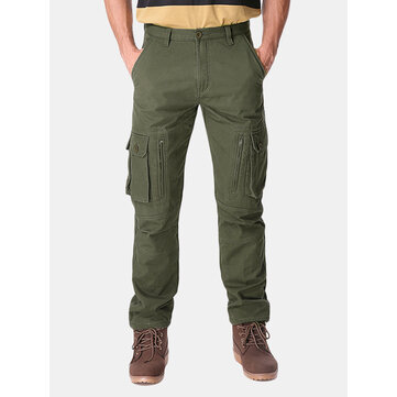 Mens Thick Loose Winter Polar Fleece Cargo Pants