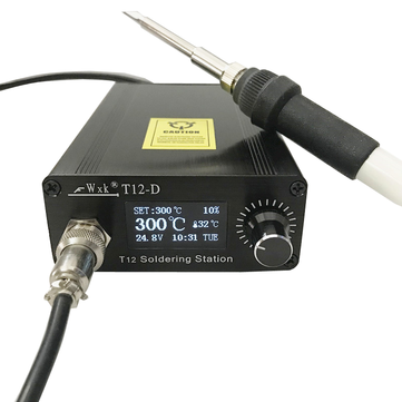 Fwxk T12-D T12 Soldering Station Iron 1.3inch Screen OLED Welding Table Automatic Sleep Rapid Heating Up 150℃ - 480℃ 907 Handle