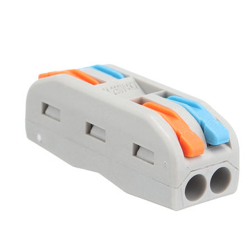 20Pcs PCT-2 2Pin Colorful Docking Connector Electrical Connectors Wire Terminal Block Universal Electrical Cable Wire Connector