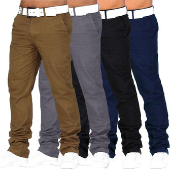 Regular fit jeans voor heren Chino Business Casual Formele broek Lange broek