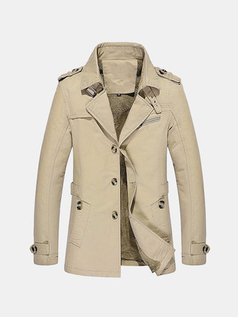 Zimowa aksamitna Plus Gruba ciepła kurtka wojskowa typu slim fit Płaszcz męski typu parkas