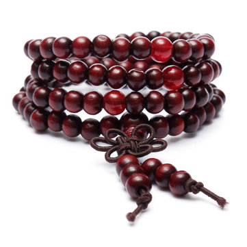 108Pcs Vintage Multilayer Sandalwood budista Buddha Prayer Beads Pulseira para Homens Mulheres