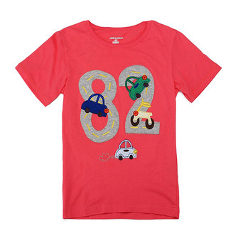 2015 pequeno novo maven adorável bebê número crianças menino de algodão de manga curta t-shirt topo